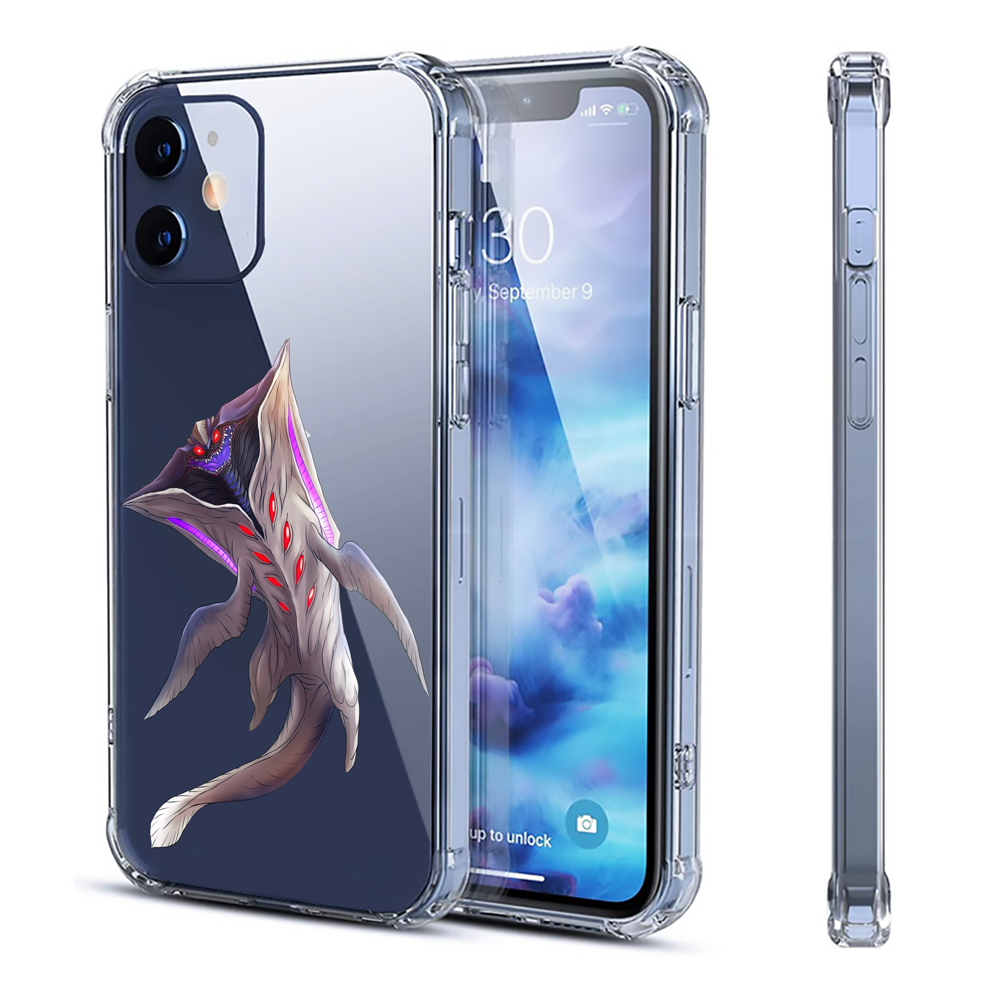 （画像用） ウルトラマン Ultraman 【iPhone 12シリーズ対応】透明スマホケース（クリアソフトケース）